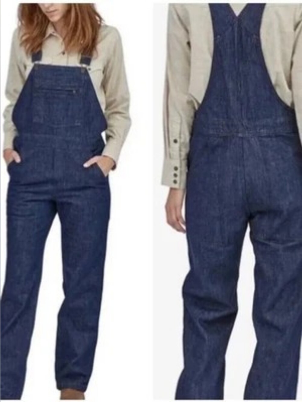 Women's Patagonia Steel Forge Denim Overalls-Size Medium